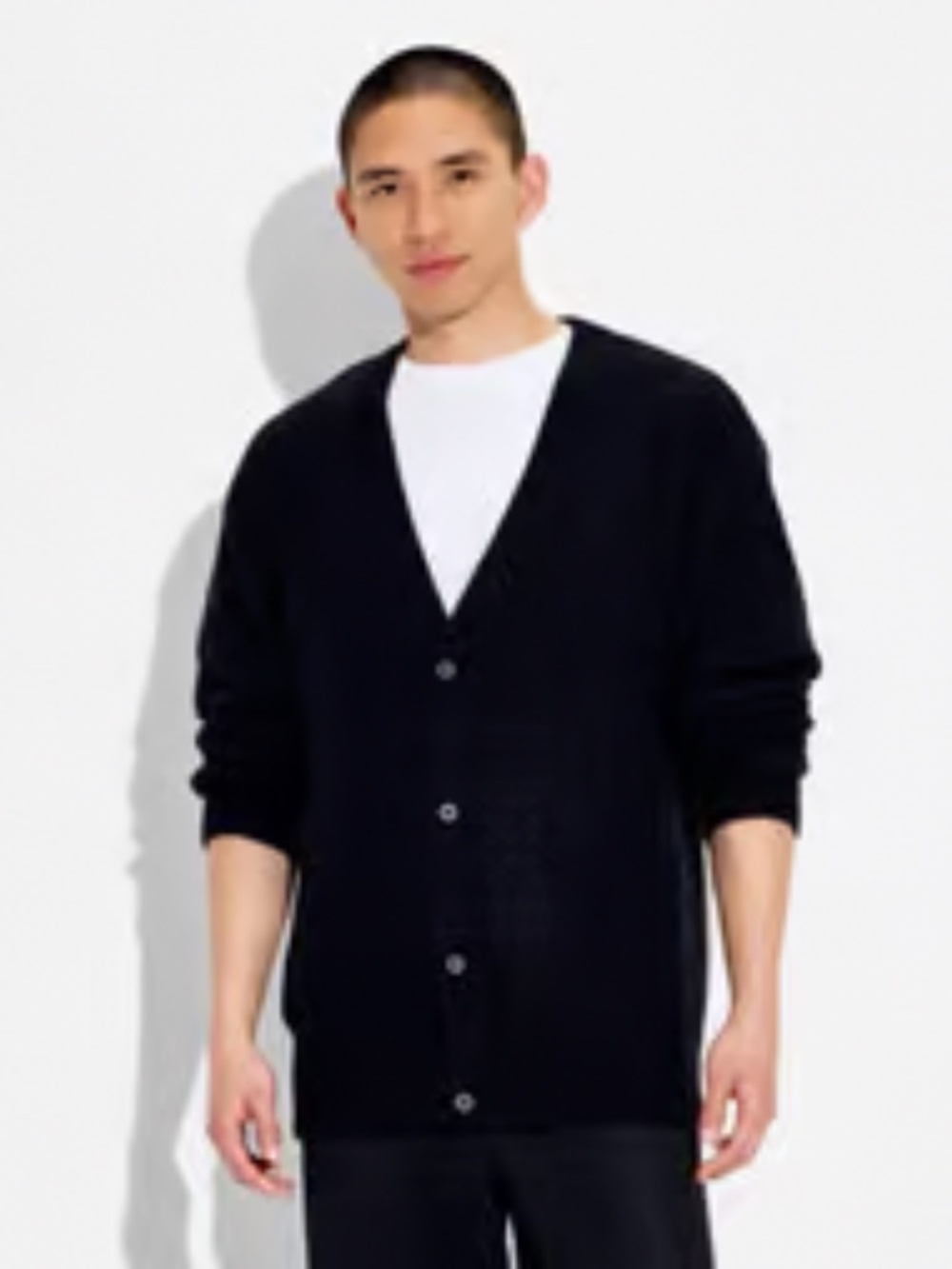 Men Long Sleeve Cardigan Sweater - Original Use L